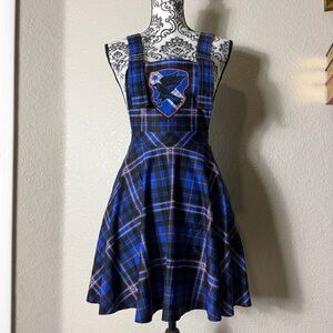 Rare Blackmilk Ravenclaw Harry Potter Tartan Apron Dress